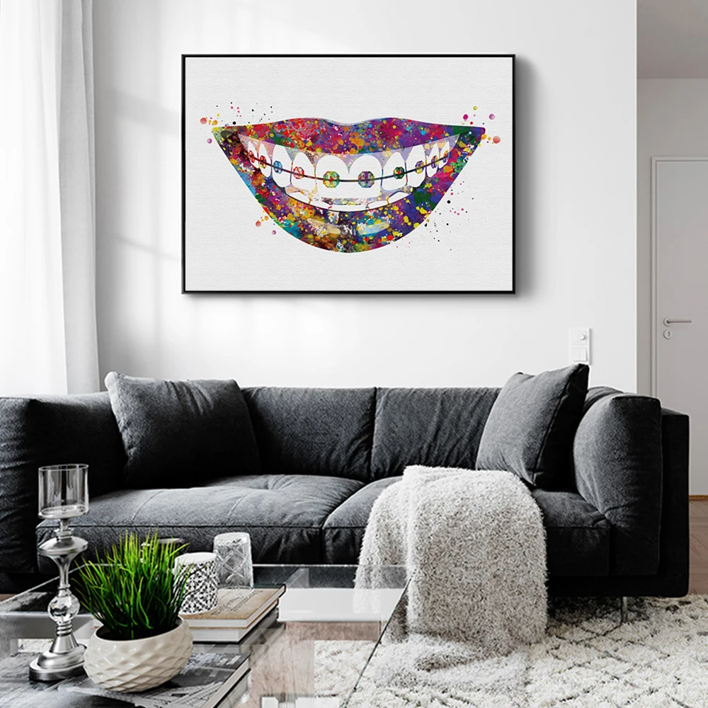Стоматологическая художественным принтом зубов анатомии wall Art зубного ряда медицинский арт зубы корни молярная резцов для стоматологической клиники холст для живописи
