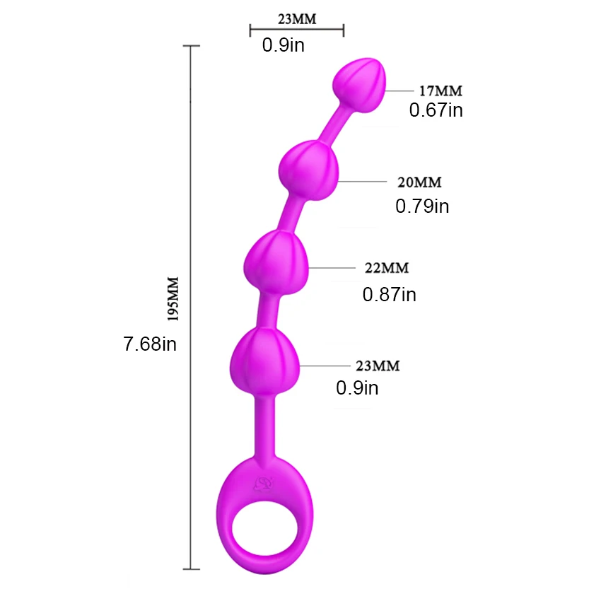 Sex Toys Anal Beads Plug with Handle Loop Soft Silicone Long Butt Tail Kit Prostate Massage Toy for Women Men Gay |