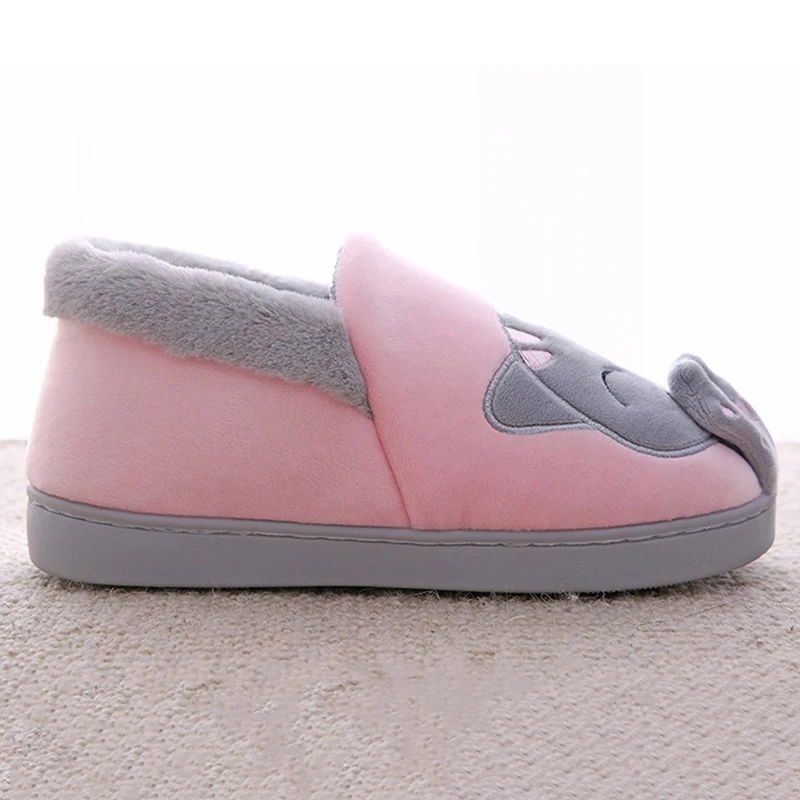 ????? ファッション女性のスリッパの冬漫画の猫の靴ノンスリップソフト冬暖かいハウススリッパ屋内寝室カップル床靴