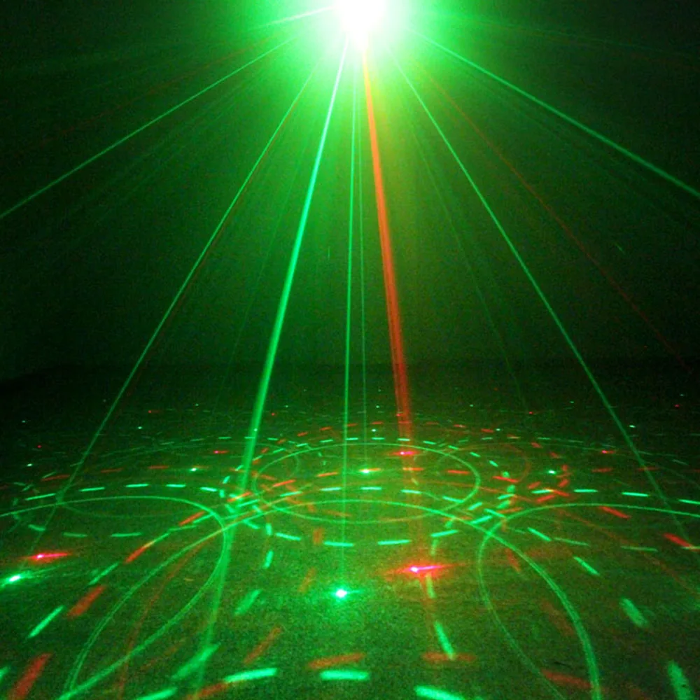 Mini 4in1 Pattern R&ampG Laser Projector Music Activated Stage Lights Effect Christmas For DJ Disco Club Party Show | Лампы и