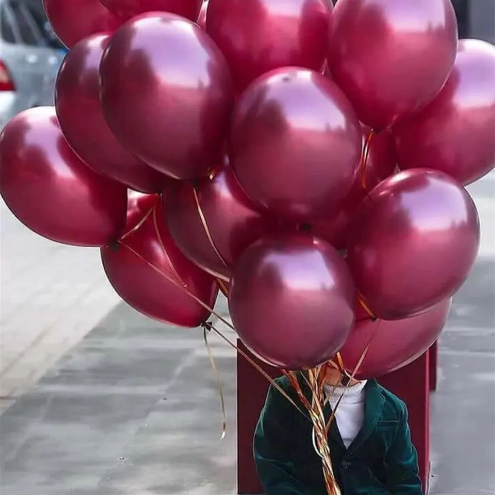 

Pearl Wine Red Grape Purple Latex Balloons Burgundy Wedding Birthday Party Wedding Decor Party Inflatable Globos Balloons