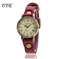 vintage men wristwatches geneva couple wrist watch sports red real leather strap roman digital copper dial ladies quartz watches