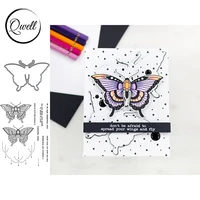 qwell cutting dies with clear stamps set 3d butterflies friends tattoo diy scrapbooking making template 2020 die cut hot sale