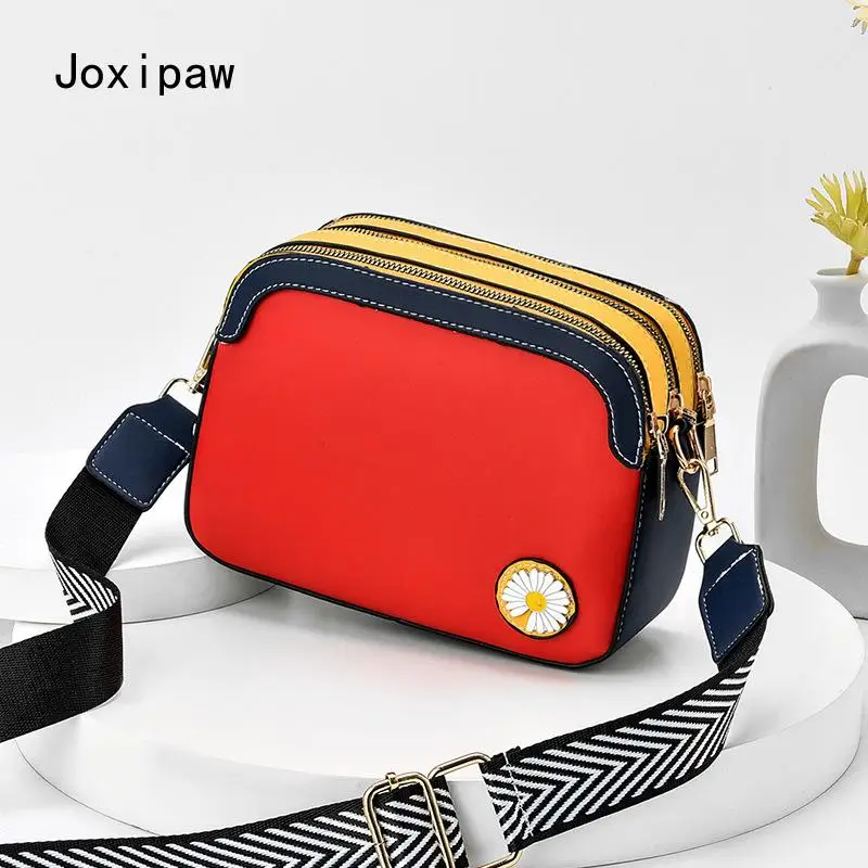

Fashion Luxury Handbags Women Daisy Flowers Shoulder Bag Women Three-level Space Crossbody Bags Large Capacity Small Square Bag