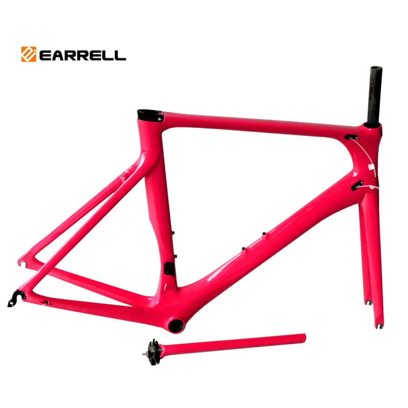 EARRLL углеродная велосипедная дорога рамка Di2 без логотипа красный механические