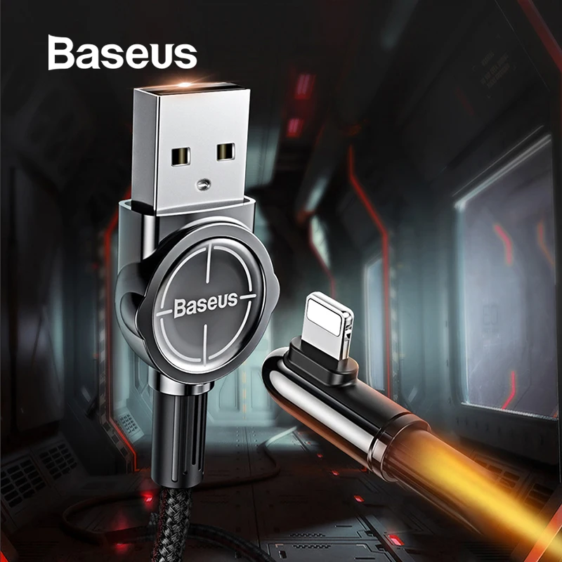 USB кабель Baseus для iPhone XR 11 Xs Pro Max X 7 8 Plus, a, USB кабель для быстрой зарядки, для STG, игровой, USB, линия передачи данных