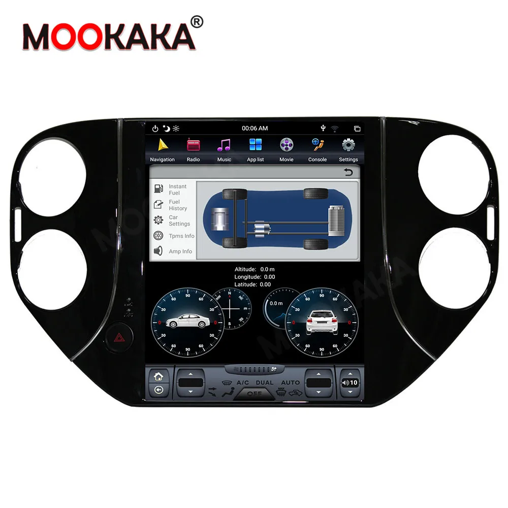 Автомобильный GPS навигатор в стиле Tesla Android 9 0 4 Гб + 64 ГБ для Volkswagen Tiguan 2007 2016 стерео головное устройство