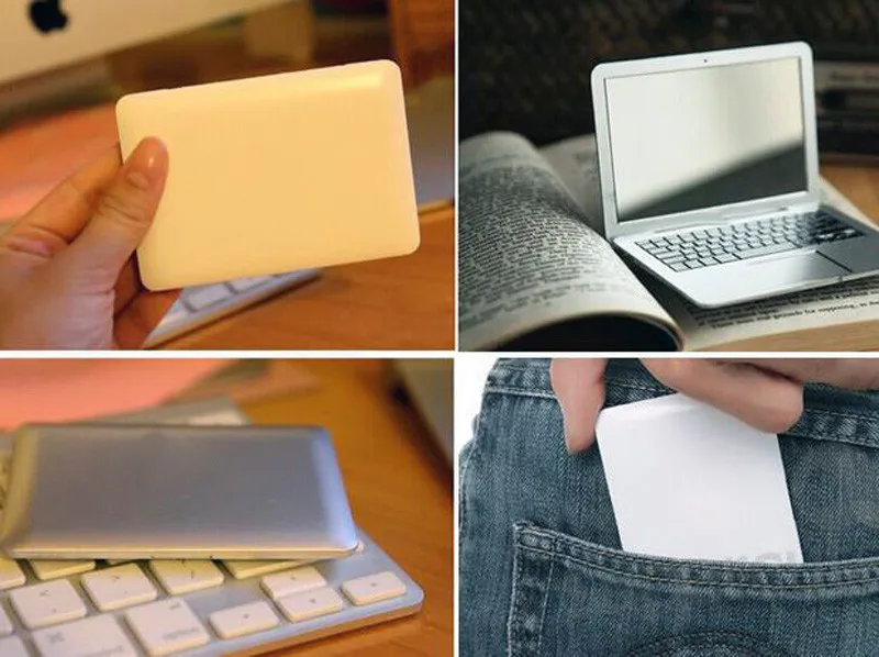 Mini Pocket Laptop Style Clear Glass Women Cosmetic Beauty Mirror Fashion Notebook Form Makeup Book Cute MAKEUP | Дом и сад