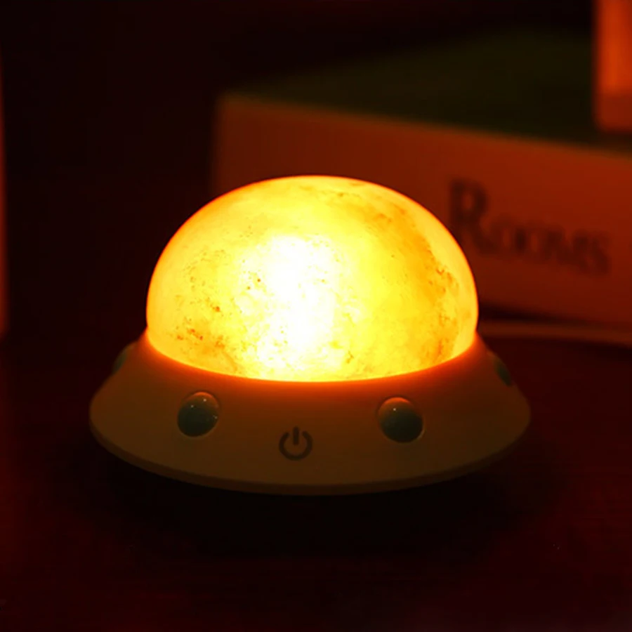 Фото USB Хрустальный соляной Ночной светильник гималайский кристалл - купить