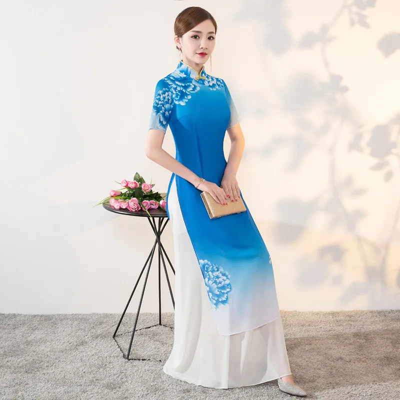 Вьетнамский аозай cheongsam платье традиционная одежда Таиланд kebaya азиатское