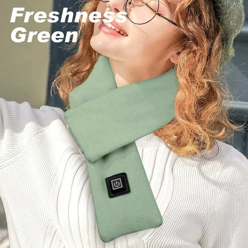 

New Winter Scarf Heated Scarf Washable USB Women Men Heating Scarf Couple Scarf Neckerchief Plush Collar Scarves
