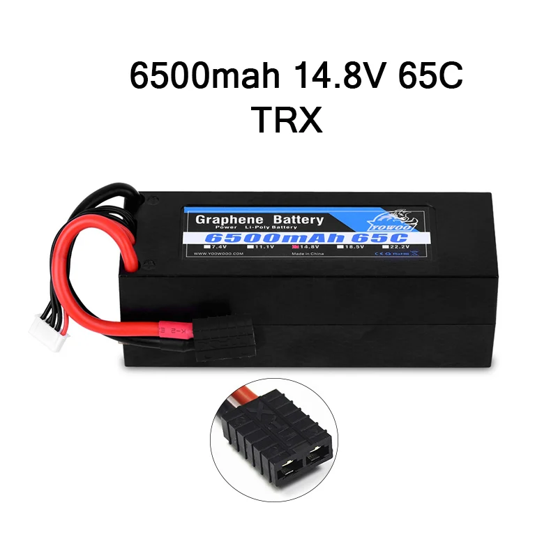 4S 6500mah 65C TRX H Радиоуправляемая графеновая батарея Lipo 2S 7,4 V 3S 11,1 V 4S 14,8 5S 18,5 V 6S 22,2 V 3000mah 3300mah 4000mah 5000mah 6000mah 6500mah для радиоуправляемого автомобиля - Цвет: 4S 6500mah 65C TRX H