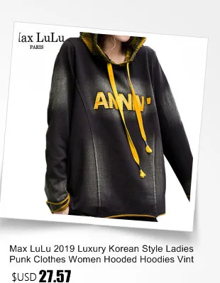 Max LuLu Роскошные корейские винтажные женские футболки с принтом женские панк футболки с длинным рукавом Harajuku женские брендовые футболки размера плюс