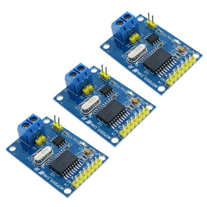 

3Pcs MCP2515 CAN Bus Module TJA1050 Receiver SPI Module for Arduino 51 MCU ARM Controller Development Board