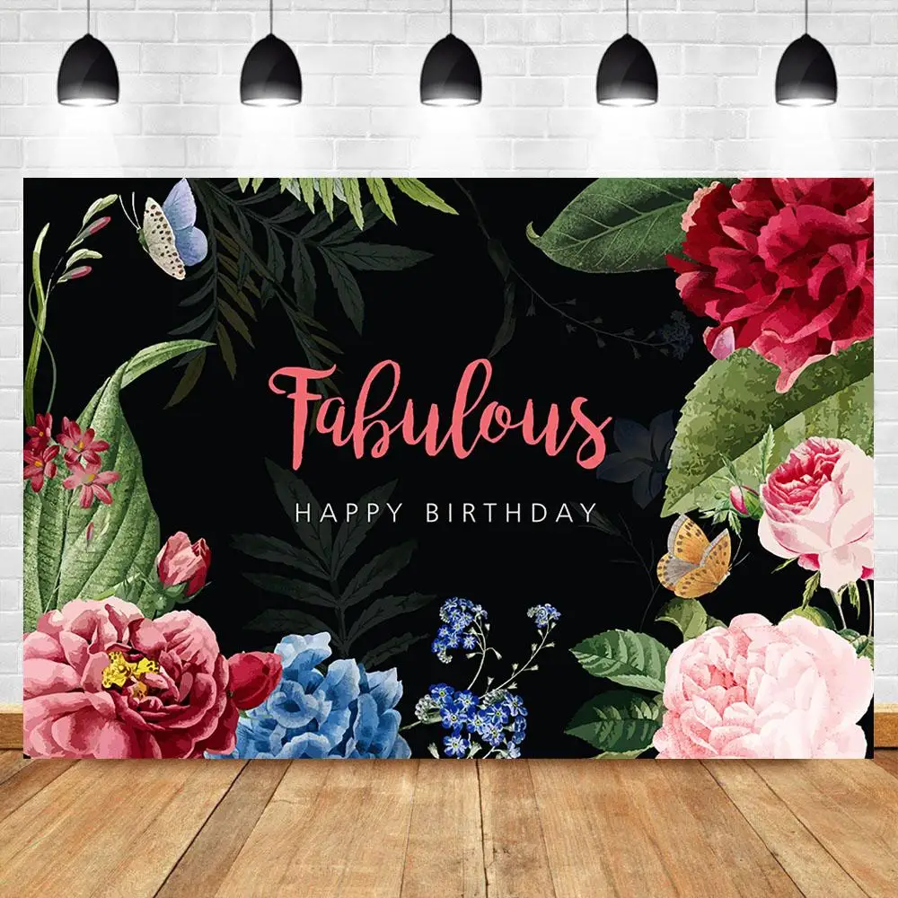 

Фон для фотосъемки на день рождения с розовыми и синими цветами