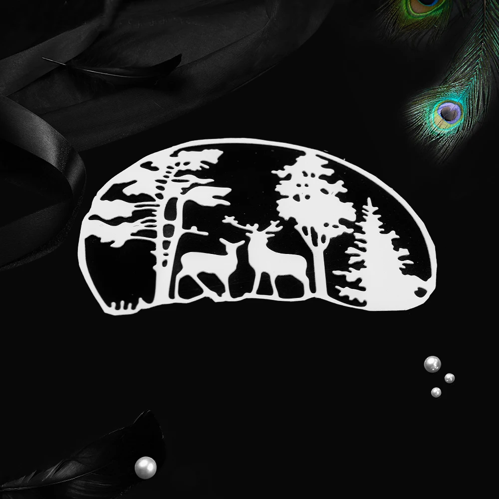 Металлические штампы с лесом и оленем трафареты для изготовления карт