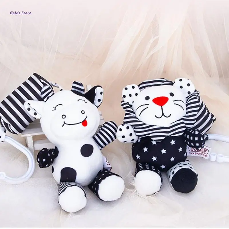 

Baby Plush Ring Soft Crib Bar Stroller Rattle Doll Crib Decoration Car Seat Toy