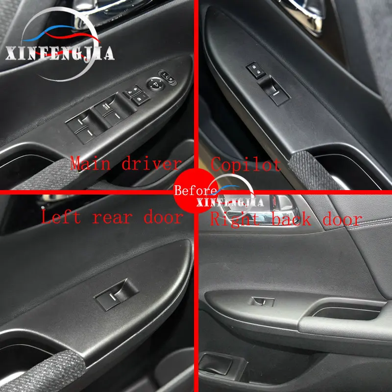 Для Honda Accord 13-17 4x цветной подлокотник из углеродного волокна дверь окно подъемная