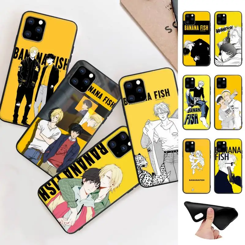 

Hot Banana Fish Anime Black Rubber Mobile Phone Cover For Huawei P9 P10 P20 P30 P40 Lite Pro P Smart 2019 2020 Case