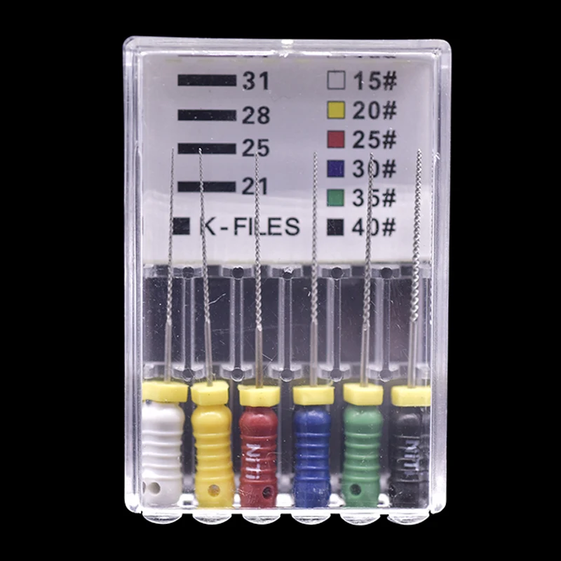 

5Boxes Endodontic Root Canal K Files (Hand Use) Dental K-File 25mm files Endodontic Instruments Dentist Tools