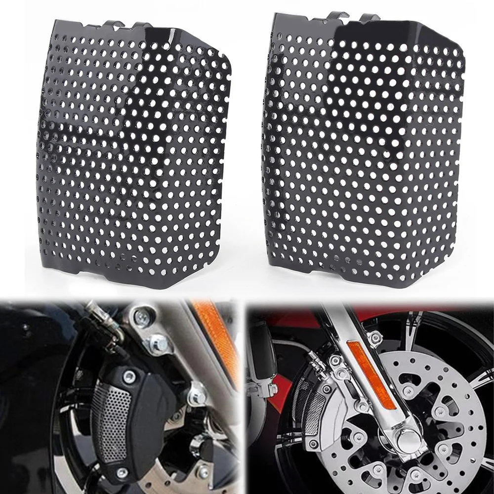 

Motorcycle Front Brake Caliper Cover Black Protection Guard Cap For Harley Touring V-Rod Models 2006-2019
