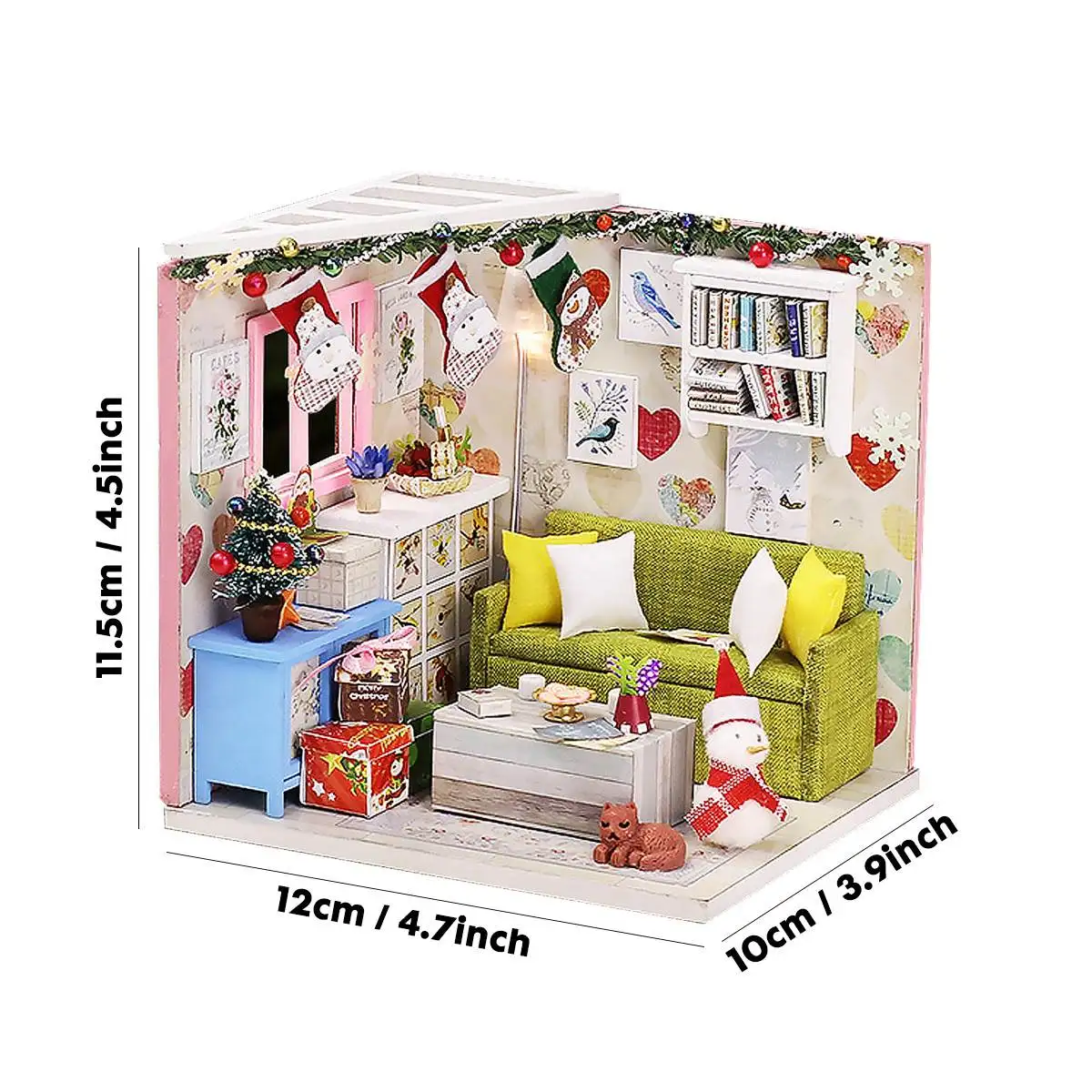 

Mini Loft Apartments DIY Miniature Doll House with Furniture Kit 3D Wooden Dollhouse Miniature Toys for Children Birthday Gift