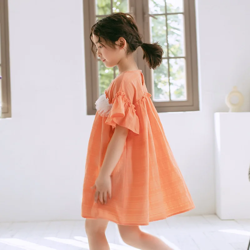 2020 New Children Lace Dress Brand Girls Baby Princess Kids Summer Cotton Jacquard Cute Toddler Clothes #5570 | Детская одежда и