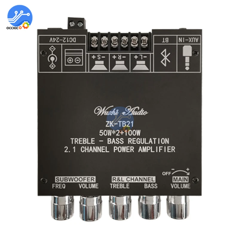 

2.1 channel treble-bass tone overweight subwoofer power of bluetooth 5.0 digital power amplifier module TPA3116