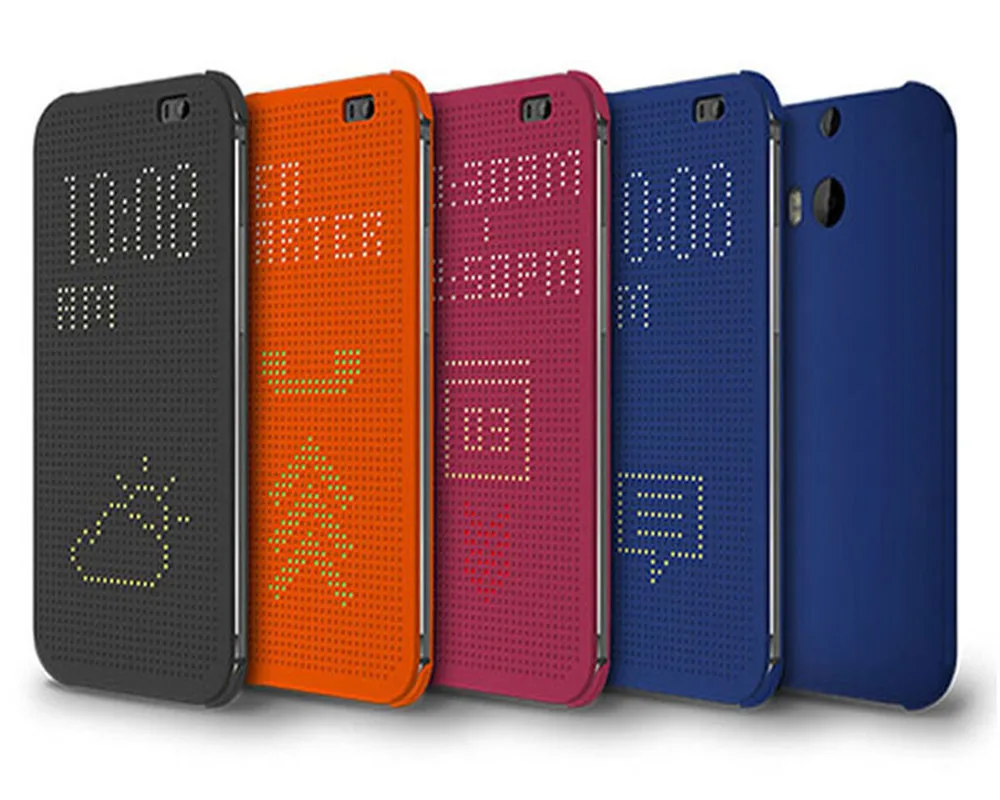 Силиконовый чехол с откидной крышкой в горошек для HTC OneE8 HTCE8 E8 E 8 e8 Smart View