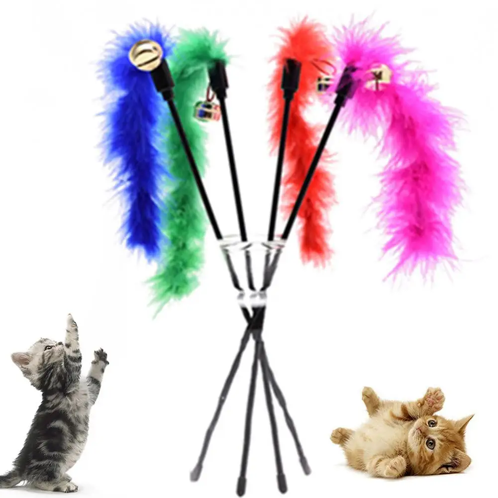 Разнилка для котенка домашних животных кошек Пластиковая Палочка колокольчик