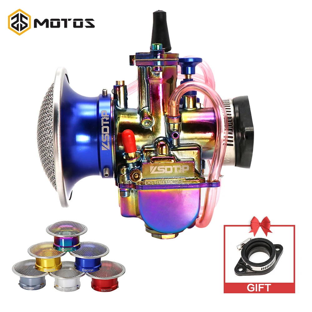 Карбюратор PWK ZS 3 шт./компл. адаптер и воздушный фильтр с сеткой для 21 24 26 28 30 32 34 мм