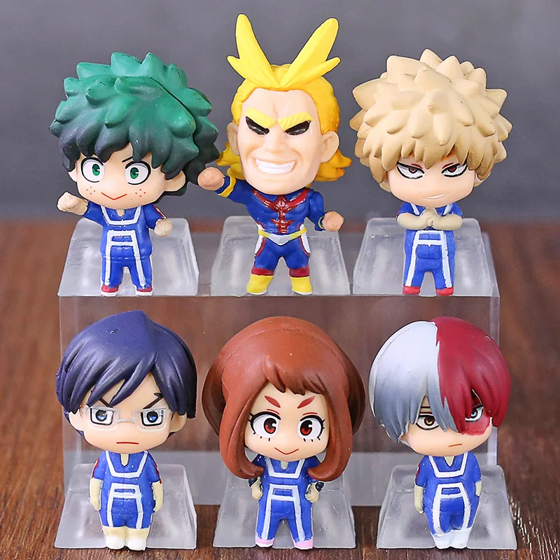 Мой герой Академии все может Izuku Midoriya Katsuki Bakugou шото Тодороки Иида Tenya Ochaco Uraraka Chibi