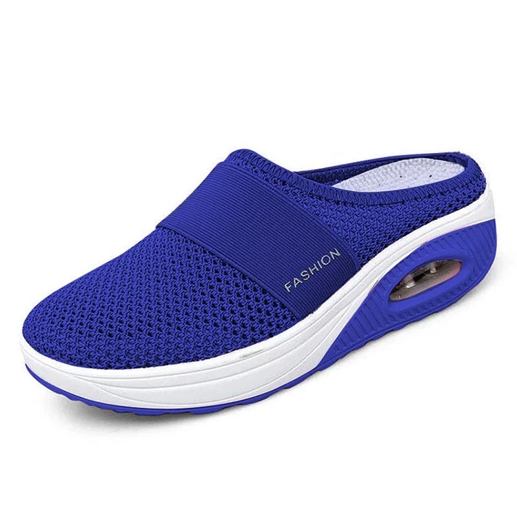 Women Mesh Lightweight Shoes Woman Slippers Wedge Shoes Female Air cushion Sandals Thick Bottem Omen Sneakers 43