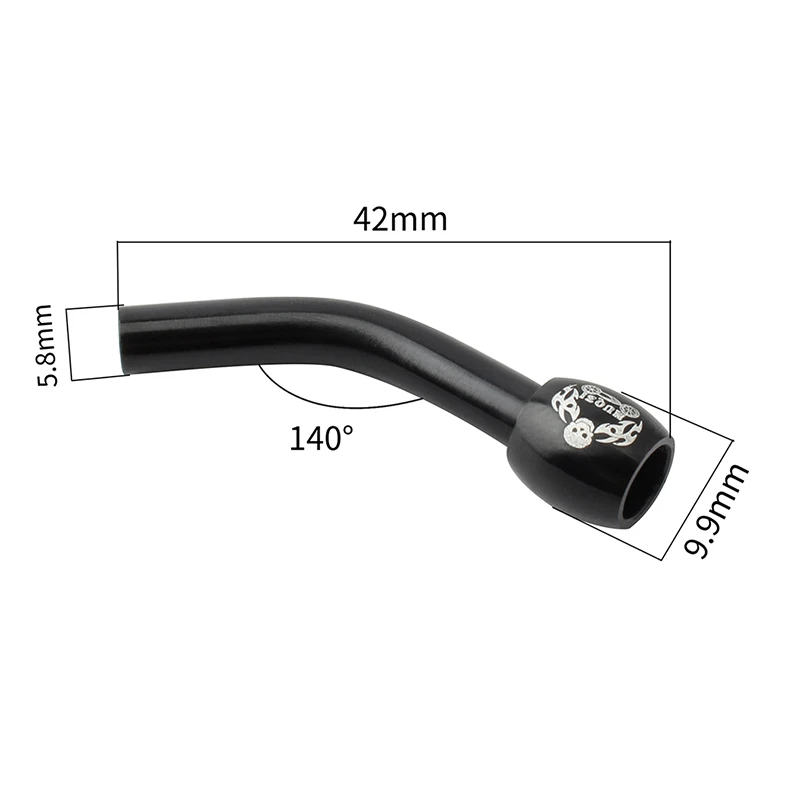 MUQZI Road Foldable Bicycle After The Wire Conduit Aluminum Alloy Tube Extension Tube Rear Derail Line Bent Pipe
