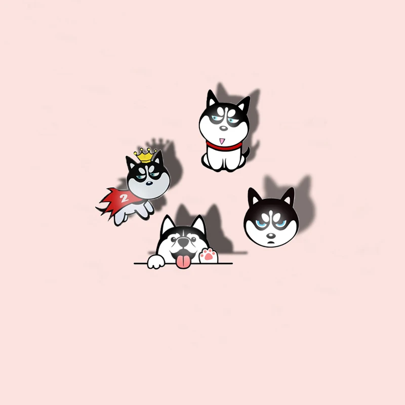 CHSXY милая маленькая акриловая брошь хаски булавка для питомца собака эпоксидное