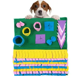 Pet Sniffing Training Blanket Pet Dog Snuffle Mat Detachable Fleece Pads Dog Mat Relieve Stress Nosework Puzzle Toy Pet Nose Pad