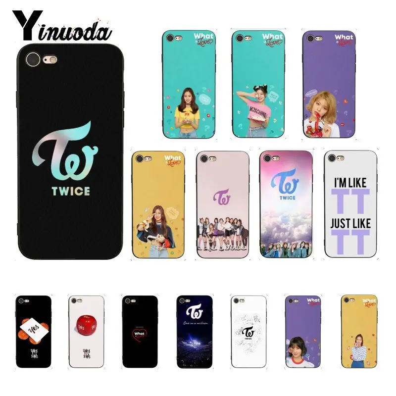 Yinuoda kpop twice Мягкий Силиконовый ТПУ чехол для телефона iPhone X XS MAX 6 6s 7 7plus 8 8Plus 5 5S SE XR 11
