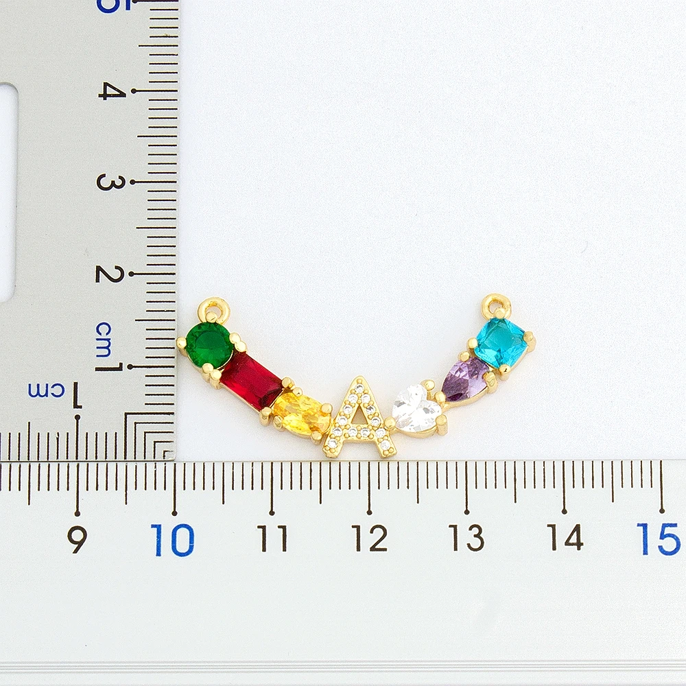2020 новый дизайн Роскошные начальной Алфавит A-Z буквы Шарм Радужная Подвеска