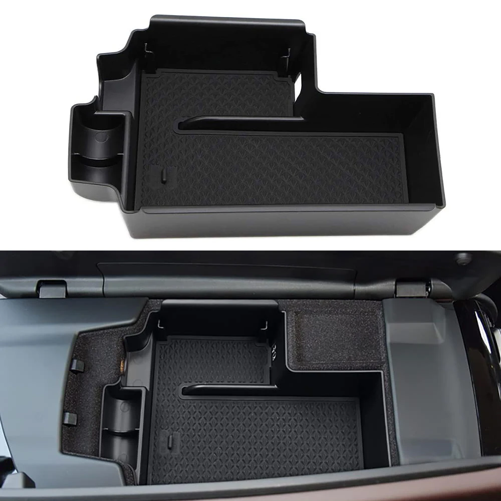 

1 PCS ABS Center Console Armrest Storage Box for BMW 5 Series G30 2020+ Interior Organizer Holder Tray with Mat