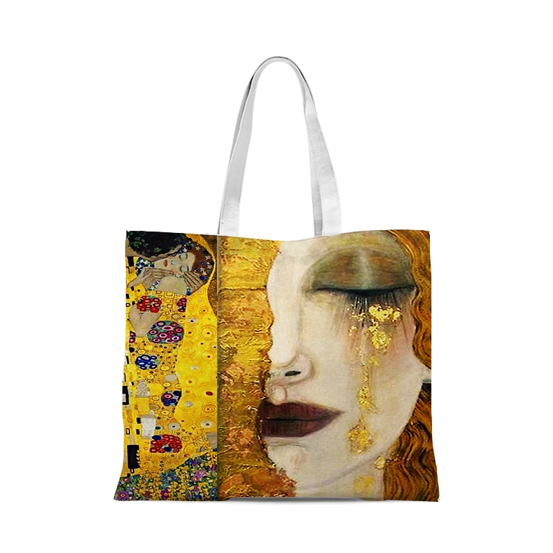 Сумка на плечо женская из хлопка и льна портативная многофункциональная саквояж