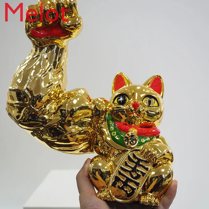 

Giant Hand Fortune Cat Muscle Cat KIRIN Arm Doll Ornaments Hand Office