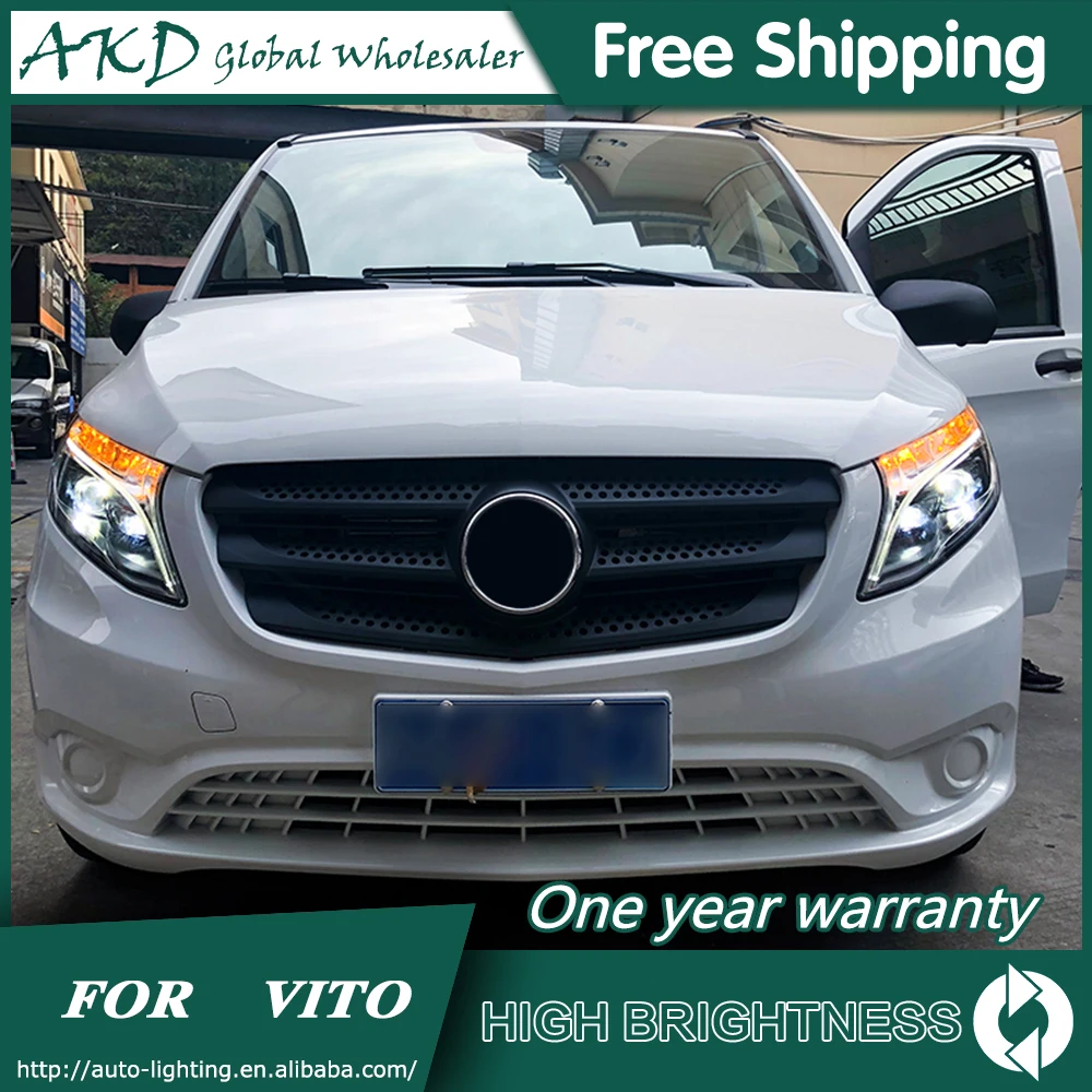 Фары для автомобиля Benz VITO 2013- DRL дневные ходовые огни головная лампа светодиодный Биксеноновая лампа Противотуманные фары тюнинг автомобильные аксессуары