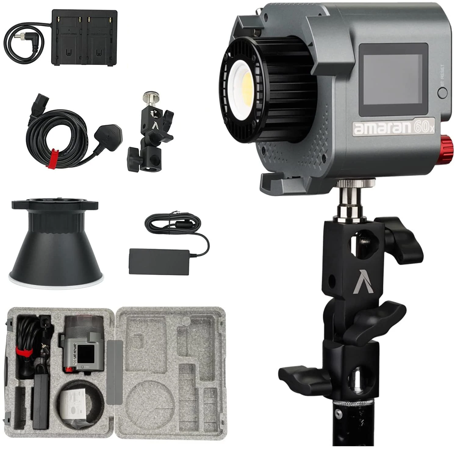 Aputure Amaran Cob 60X 60D LED свет для студийной видеосъемки Light 60W фотография Освещение