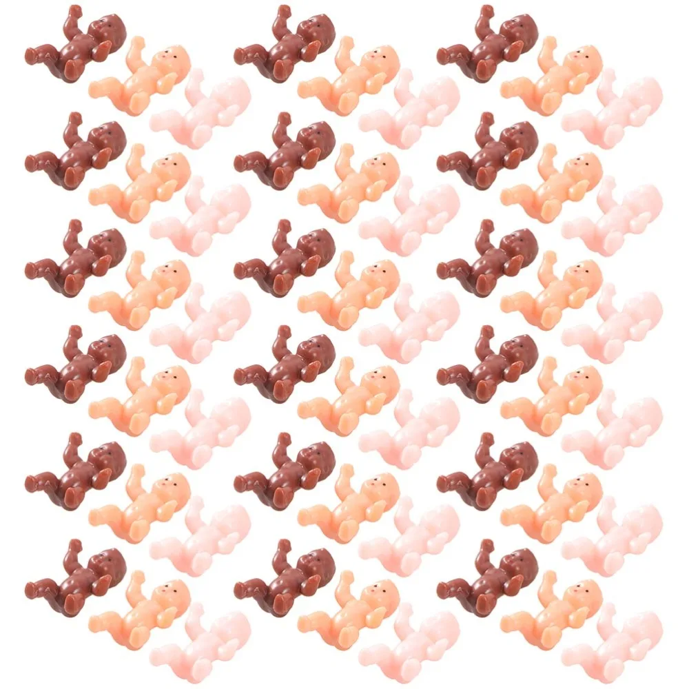 

120pcs Baby Shower Toys Small Mini Baby Shaped Doll Baby Shower Game Toys