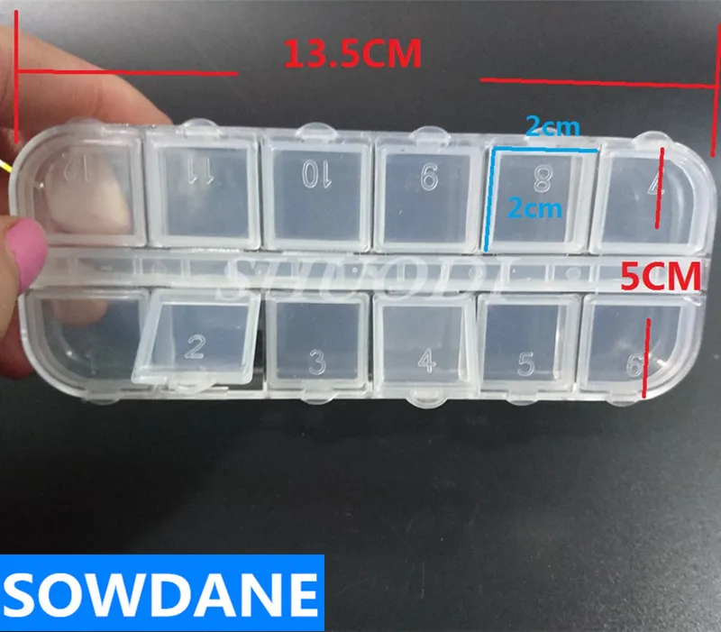 Коробка для хранения стоматологических принадлежностей 12 ячеек контейнер с