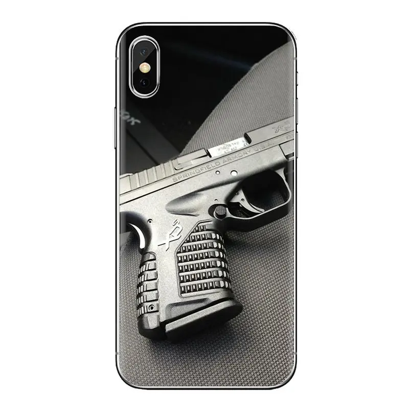 For LG G3 G4 Mini G5 G6 G7 Q6 Q7 Q8 Q9 V10 V20 V30 X Power 2 3 K10 K4 K8 2017 Phone Housing Case Springfield pistol Handguns Gun |