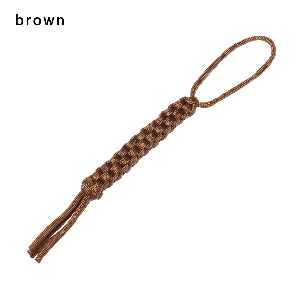 brown 1 шт. Открытый Кемпинг кукурузное плетение выживания Паракорд веревка нейлоновая цепь инструмент украшения подвеска «Нож» падение брелок 7 прядей - Цвет: brown