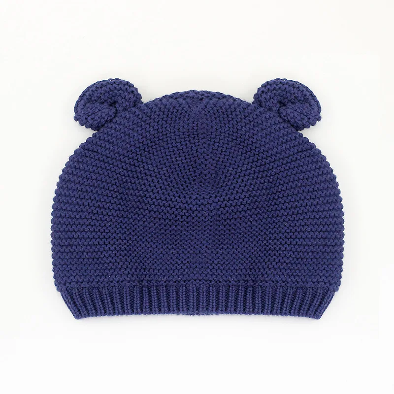 Шапочка для маленьких девочек и мальчиков зимняя шапка Осенняя вязаная теплая