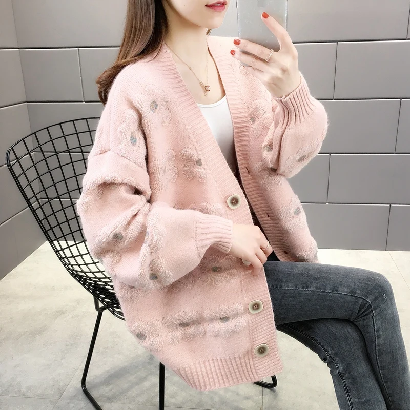 Весенне-осенний свитер пальто для женщин новинка 2020 женская Свободная верхняя