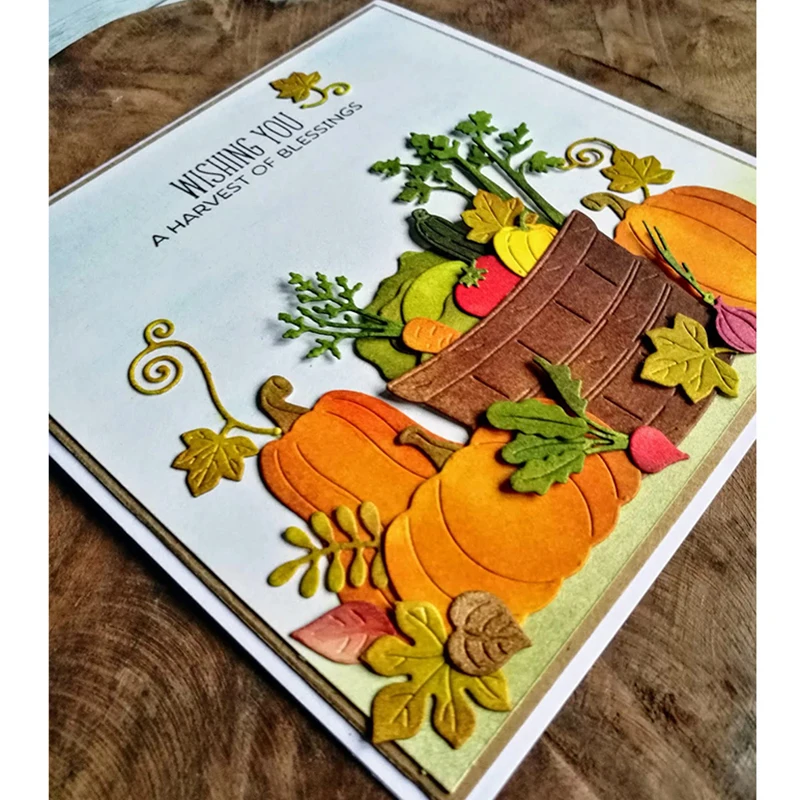 autumn fall harvest season food cake animals leaves house car letter sentence metal cutting dies make stencils decorate cards free global shipping